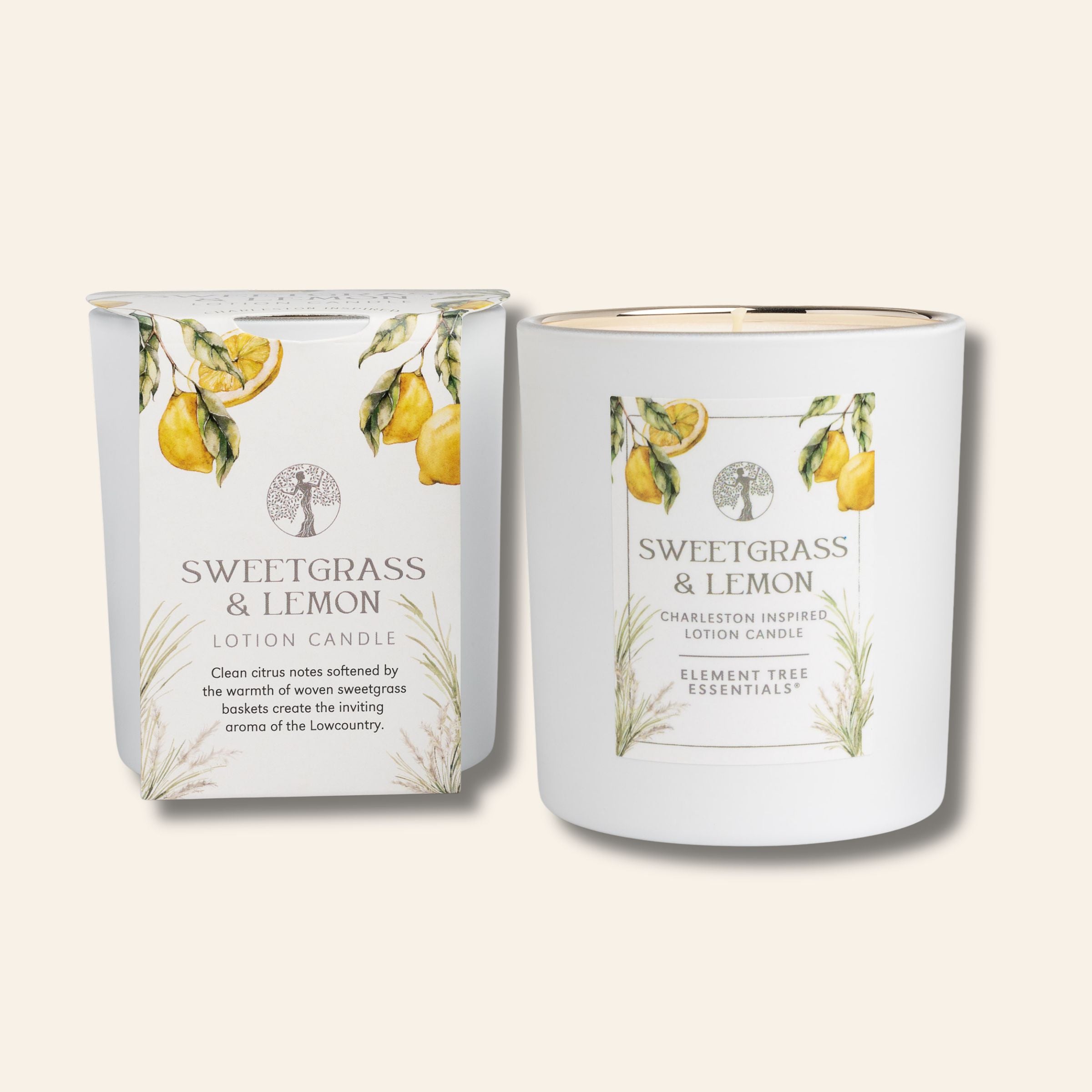 Sweetgrass & Lemon Lotion Candle – Element Tree Essentials