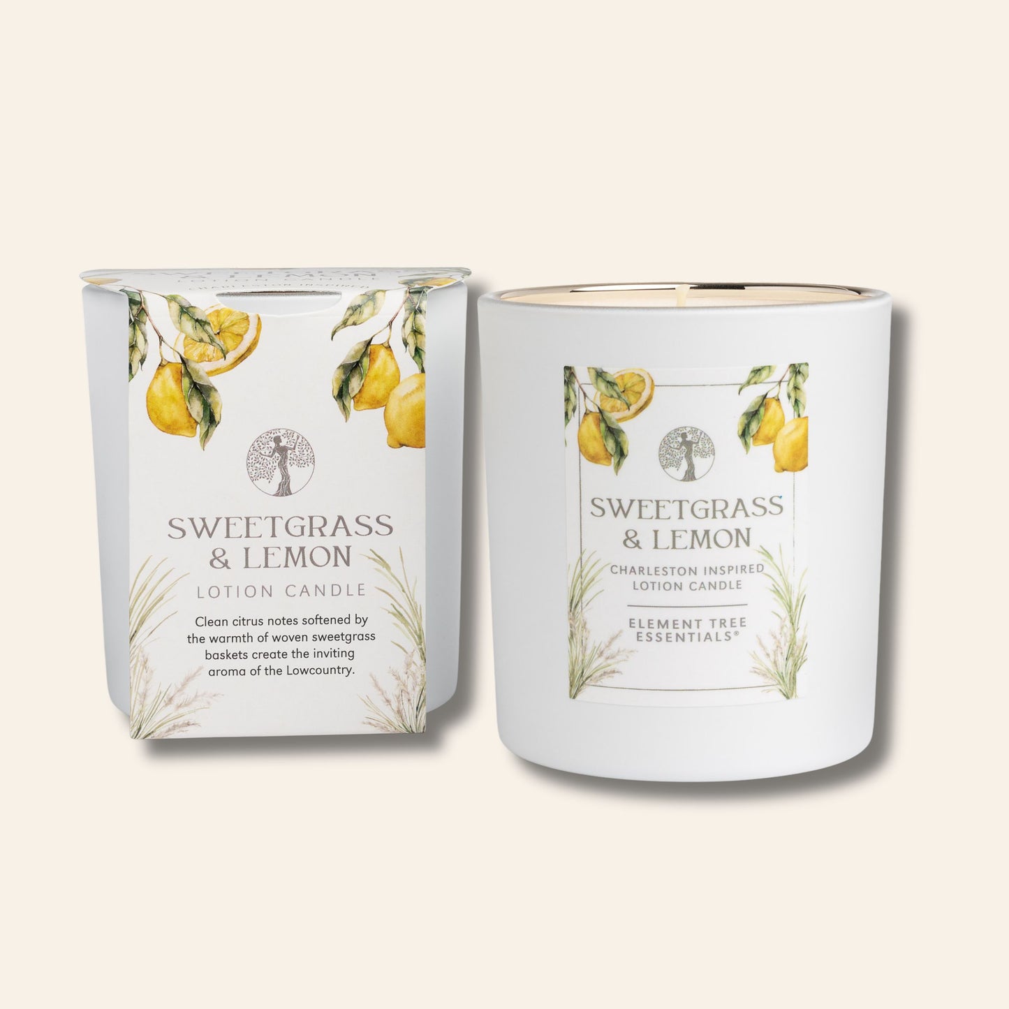 Sweetgrass & Lemon Lotion Candle